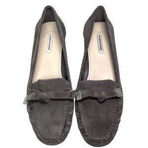Alex Marie Women's Size  6.5 M Halden Gray Leather Suede Loafer Flats